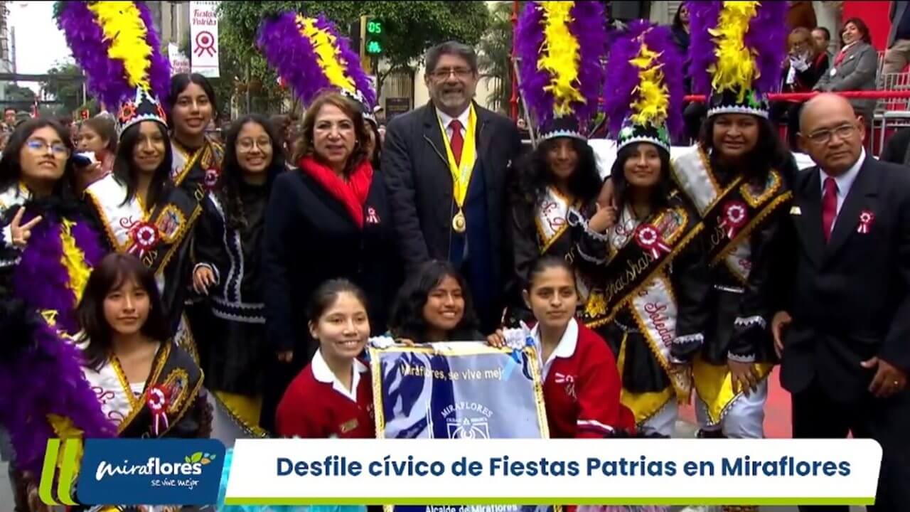 Desfile Cívico Fiestas Patrias Miraflores - I.E. Juana Alarco de Dammert
